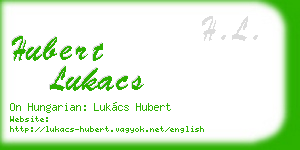 hubert lukacs business card